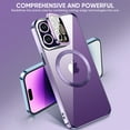 thumbnail image 5 of SaniMore for iPhone 13 Pro (6.1" 2021) Case, [Lens Camera Protector Film], Foldable Bracket Glass Anti-Fingerprint Shockproof Bumper Drop Resistant Wireless Charging Slim Magnetic Shell, Purple, 5 of 7