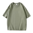 thumbnail image 1 of Hiiyo Men's Plus Size T Shirt Solid Color Short Sleeved Loose T-Shirt, Sizes S-XXXL, 1 of 2