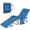 Blue, variant on Outdoor Folding Sun Lounger 5-Position Adjustable Recliner with Padded Head Pillow, Side Pocket & Tray Table 600D Oxford Fabric Heavy-Duty Pool Beach Chair