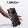 thumbnail image 2 of DOOGEE Fire 5 Rugged Phone Unlocked,13000mAh/Reverse Charging Android 15 Dual Sim,6.6" HD+90Hz Waterproof Phone 12GB+64GB,2TB Expand,Nfc,Face ID,Otg, 2 of 8