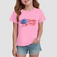 thumbnail image 2 of TOWED22 Girls Red White Blue Shirts 4th of July T-Shirts Summer Tee Tops for Toddler Kids 1-14 Years USA Theme(Pink,5-6 Y), 2 of 4