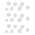 thumbnail image 2 of Juego de dados de plástico, 21 piezas de dados numéricos, juego de mesa de plástico, dados poliédricos, juego de dados, funcionalidad de alta precisión, 2 of 14