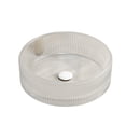 thumbnail image 2 of 14 Inch Round Crystal Glass Vessel Sink Clear Transparent No Faucet, 2 of 6