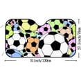 thumbnail image 2 of Car Windshield Sunshade Blocks Sun Visor Protector Colorful Footballs Foldable Sun Shield For Vehicle Car Truck SUV Van 51x27.5 inches Keep Vehicle Cool, 2 of 6