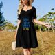 thumbnail image 4 of Vestido de manga corta Super Leeds, vestidos de fiesta, vestido de dama de honor para mujer, 4 of 7