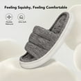 thumbnail image 6 of VeraCosy Slippers for Women Comfy Open Toe Memory Foam Slip on House Shoes Cool Gray,5-6 US, 6 of 7