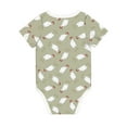thumbnail image 2 of Daiia Funny Chicken Printed Unisex-Baby Short Sleeve Onesies Bodysuits Baby Climbing Clothes Soft and Comfortable Romper with Expandable Shoulder Design-3 Months, 2 of 8