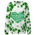 thumbnail image 4 of Luxalzxs Womens St. Patrick's Day Fashion Shamrock Printed Loose Long Sleeve Blouse Round Neck Casual Pullover Tops Sweatershirt, 4 of 5