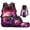 Purple Lightning Basketball, variant on Garronmavis Construction Trucks Kids Boys Backpack 4-Piece Set - Includes School Backpack, Lunch Bag, Pencil Case, Water Holder Case, Lightweight School Bag for Outdoor Picnic