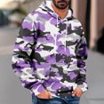 thumbnail image 2 of PuLe Hoodies Men's Printed Fashionable Casual Pocket Long Sleeved Hooded Sweatshirt, 2 of 5