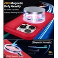 thumbnail image 3 of Ultra Strong Magnetic for iPhone 15 Pro Case, [Compatible with Magsafe]  Slim Translucent Matte Shockproof Case for iPhone 15 Pro Case 6.1 inch, Red, 3 of 12