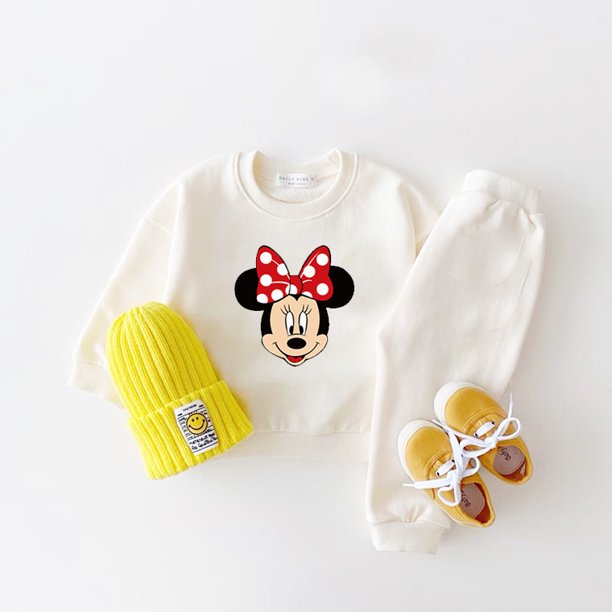 Conjuntos de sudaderas con capucha de manga larga para niños de 1 a 3 años, Tops bonitos holgados informales de dos piezas para bebés y niños + pantalones de chándal