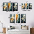 thumbnail image 4 of Designart "Comfort in Glory Blue Abstract Expressionism III" Abstract Painting Framed Wall Art Set Of 3 - Blue Modern Frame Canvas Set For Living Room Decor, 4 of 6