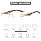 thumbnail image 5 of Gafas de sol JUDOO sin montura, rectangulares, de moda para hombres y mujeres, 5 of 9