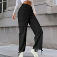 thumbnail image 2 of Hauaitttt Women Cargo Pants High Waist Wide Leg Pants Straight Leg Loose Trousers Maternity Pants for Women Business Casual Women Pants Casual Work plus Summer Work Pants for Women Casual Pants, 2 of 6