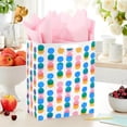 thumbnail image 2 of 13" Large Gift Bag with Pink Tissue Paper (Pink, Yellow, Foil Blue Dots) for Valentine's Day, Birthdays, Mother's Easter, 2 of 4