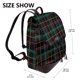 thumbnail image 2 of Disketp Buffalo Plaid Dark Green Mochila de Cuero para Mujer, Bolso de Espalda Antirrobo con Estilo para Viaje, Trabajo y Uso Diario, 2 of 4