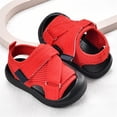 thumbnail image 3 of LNMQLPDBS Baby Summer Sandals Open-Toe Outdoor Casual Summer Breathable Lightweight Shoes with Mesh Non-Slip Shoes for Boys and Girls 9-30 Months Unisex Baby Boys Girls Flat Sandals Red 2.5-3 Years, 3 of 6