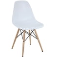 thumbnail image 1 of Hawthorne Collections 17.5" Modern Plastic Dining Side Chair in White, 1 of 3