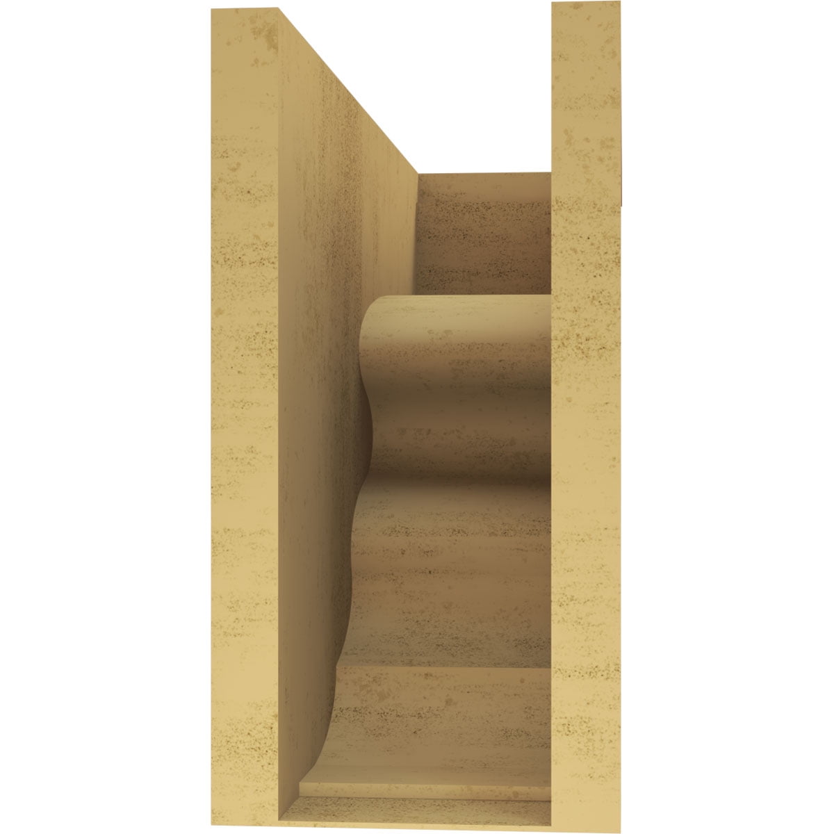 9"W x 27"D x 18"H Classic Highland Rough Cedar Woodgrain TimberThane Corbel, Primed Tan