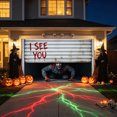 thumbnail image 3 of Creepy Zombie Climber I See You Text Halloween Garage Door Banner Large Outdoor House Exterior Decoration, 3 of 6