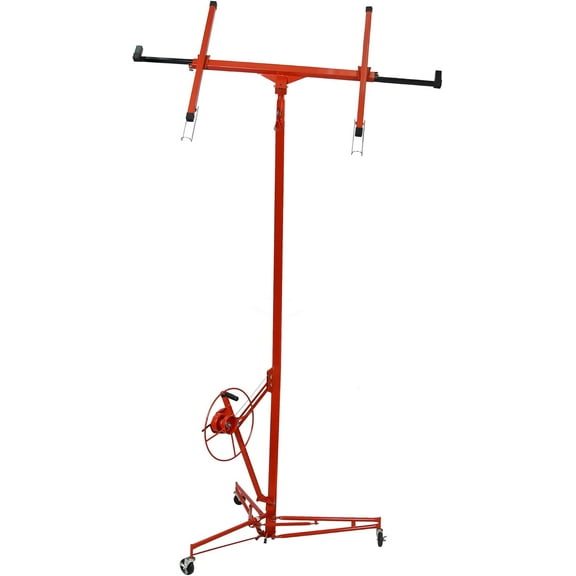 Lift 11' Drywall Panel Hoist Construction Rolling Caster Wheel Lockable Tool Jack Lifter Jack Drywall Lift Construction Tools
