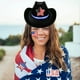 thumbnail image 3 of Sombrero de vaquero con bandera estadounidense, sombrero patriótico del oeste de EE. UU., sombrero unisex de vaquera, desfile, rodeo, 4 de julio (negro), 3 of 6