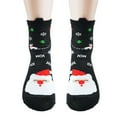 thumbnail image 6 of Bibifish Womens Socks 5 Pairs Christmas Cartoon Crew Sock Sets Cartoon Socks With 3D Ears Winter Novelty Xmas Holiday Mid Crew Socks, 6 of 9