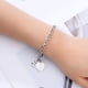 thumbnail image 3 of Pulsera de acero inoxidable con 26 letras y dije de luna y corazón, ideal como regalo para hombres y mujeres (alfabeto S), 3 of 7
