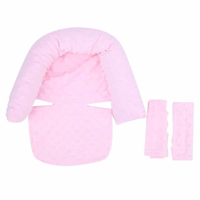 Almohada de soporte corporal para cabeza de bebé, cojín cómodo y grueso para cochecito infantil, cojín para asiento, almohada de soporte infantil rosa NestLight