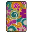 thumbnail image 2 of Vibrant Swirling Floral Psychedelic Design Outdoor Picnic Blanket, Foldable Waterproof Beach Mat, Portable Beach Blanket for Beach Camping, Hiking, Family Concerts, 2 of 8