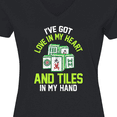 thumbnail image 4 of Inktastic Mahjong Idea Women's V-Neck T-Shirt, 4 of 5