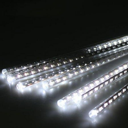 Blacklight Tube - AGPtek 8pcs 50cm Tube Colorful Meteor Shower Rain Lights Snowfall Light for Wedding Party Christmas Decor cool White
