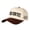 Brown, variant on 3D Embroidery Custom Link Embroidered Color Block Trucker Hat Unisex Adjustable Cotton Breathable Fashion Cap for Travel Daily Wear