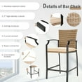 thumbnail image 4 of Gymax 5PCS Patio Bar Stool & Table Set Outdoor Bistro Furniture Set w/ Cushions, 4 of 10