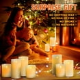 thumbnail image 3 of OSHINE Flameless Candles LED Lights Battery Candles 3-pack Moving Wick True Wax Electric Pillar Candles Votive Flicker Lights with Remote Control with Timer Halloween, 3 of 6