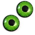 thumbnail image 3 of Bright Neon Green Glass Eyes, 3 of 6