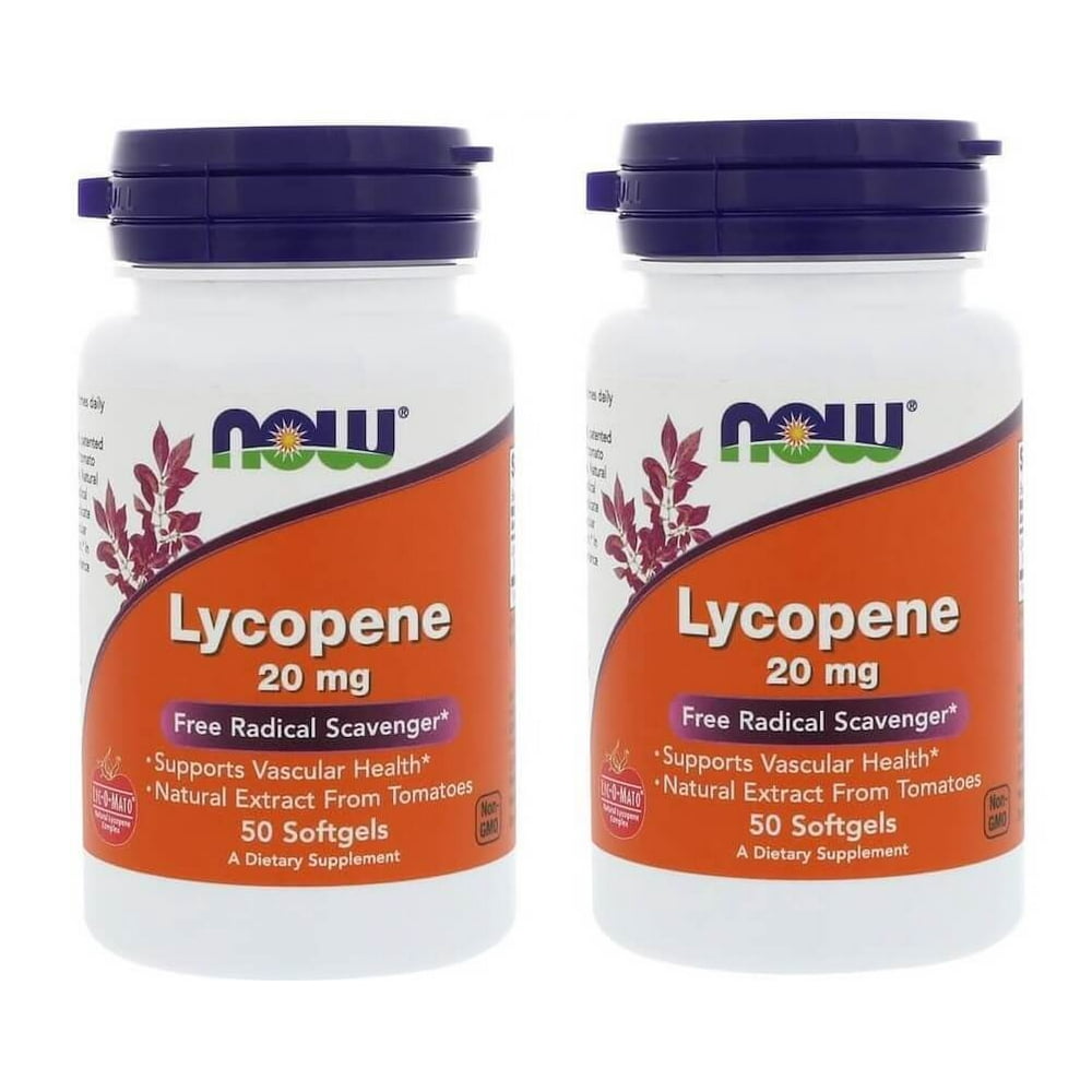Now Foods Lycopene, 20 mg, 50 Softgels 2 Packs