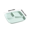 thumbnail image 3 of 10 Inch Divided Plates | 3-Section Reusable Plastic Dinner Trays | Microwave & Dishwasher Safe | Picnic, Camping, School Use, 3 of 6