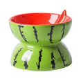 thumbnail image 1 of Cuencos elevados de cerámica para gatos, cuencos elevados inclinados para comida o agua, sin estrés, prevención de reflujo, 1 of 5