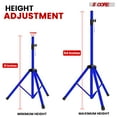 thumbnail image 2 of Adjustable Speaker Stand 31-54 Inch, Heavy Duty PA DJ Tripod Stand with 35mm Insert, 132lbs Capacity for Studio & Stage Use, 2 of 10