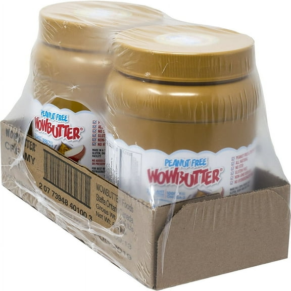 Wowbutter Peanut Free Spread Jars Creamy, 4.4 lb - Case of 2