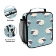 thumbnail image 2 of Square Lunch Bag 10.5*3.5*9.5 Inches Cooler Bag Lunch Bag Insulation Portable Durable Fashion Cute Sheep, 2 of 6