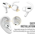 thumbnail image 5 of Replacement Earbud Tips and Ear Hooks, 3 Pairs of Black Anti-Slip Memory Foam Tips (S, M, L) + 3 Pairs (White, Black & Blue) of Ear Hooks, Compatible with Apple AirPods Pro, 5 of 5
