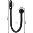 thumbnail image 1 of Ball Head Curtain Holdback, Multifunctional Aluminium Material With Black Finish For Wall Mounted Use (2 Pieces), 1 of 7