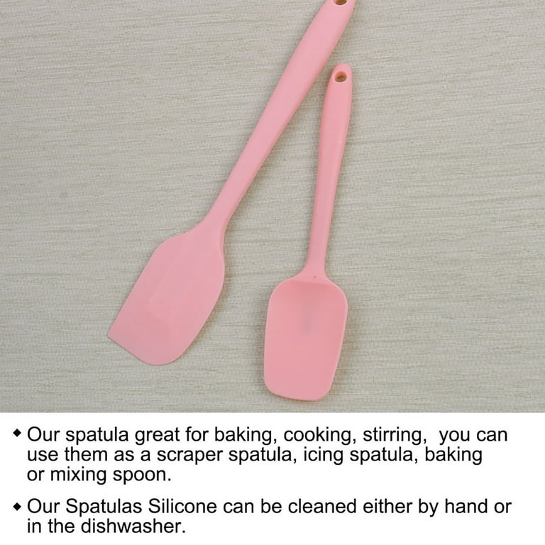 Rubber Spatula Spoon Heat Resistant, 2Pcs Silicone Scraper Spatula