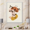 thumbnail image 2 of Designart 'Minimalist Shapes With Ancient Plant II' Modern Framed Canvas Wall Art Print, 2 of 5