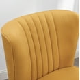thumbnail image 5 of Roundhill Furniture Elon Contemporary Velvet Upholstered Accent Chair, Yellow, 5 of 13