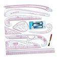thumbnail image 1 of Metric Rulers Set Clothing Pattern Making Ruler for Designers Pattern Makers 11 Pieces, 1 of 8