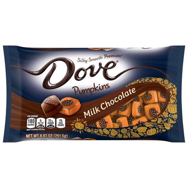 DOVE Milk Chocolate Candy, Halloween Pumpkin Promises, 8.87 oz bag